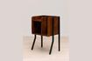 Miniature Table d'appoint en bois foncé Flow 1