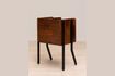 Miniature Table d'appoint en bois foncé Flow 6