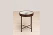 Miniature Table d'appoint en cuir marron Boussole 2