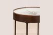 Miniature Table d'appoint en cuir marron Boussole 5