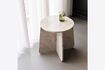 Miniature Table d'appoint en marbre beige Marb 4