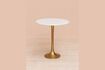 Miniature Table d'appoint en marbre blanc et or Tulipa 1