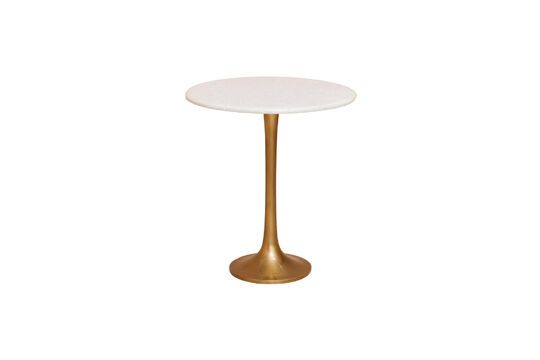 Table d'appoint en marbre blanc et or Tulipa Détouré