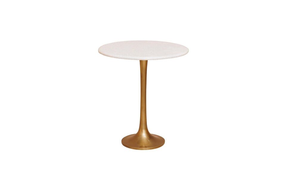 Découvrez l\'élégance intemporelle de notre table d\'appoint en marbre blanc