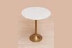 Miniature Table d'appoint en marbre blanc et or Tulipa 2