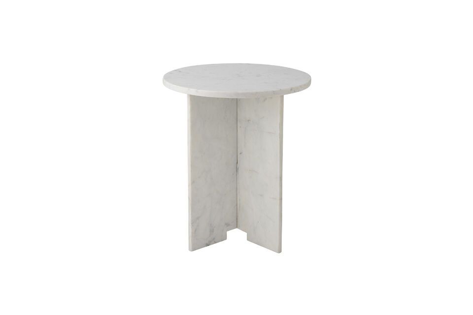 Table d'appoint en marbre blanc Jasmia Bloomingville