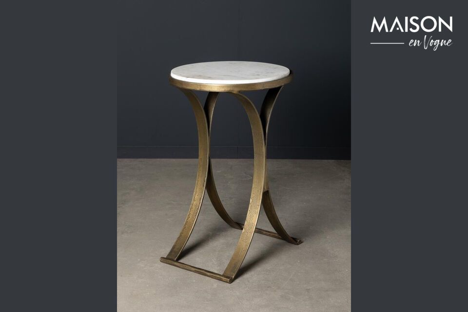 Table d'appoint en marbre blanc Larissa Chehoma