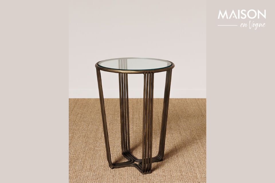 Table d'appoint en métal cuivre Nouveau Chehoma