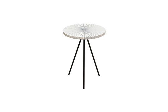 Table d'appoint en métal noir et blanc Graphique Détouré