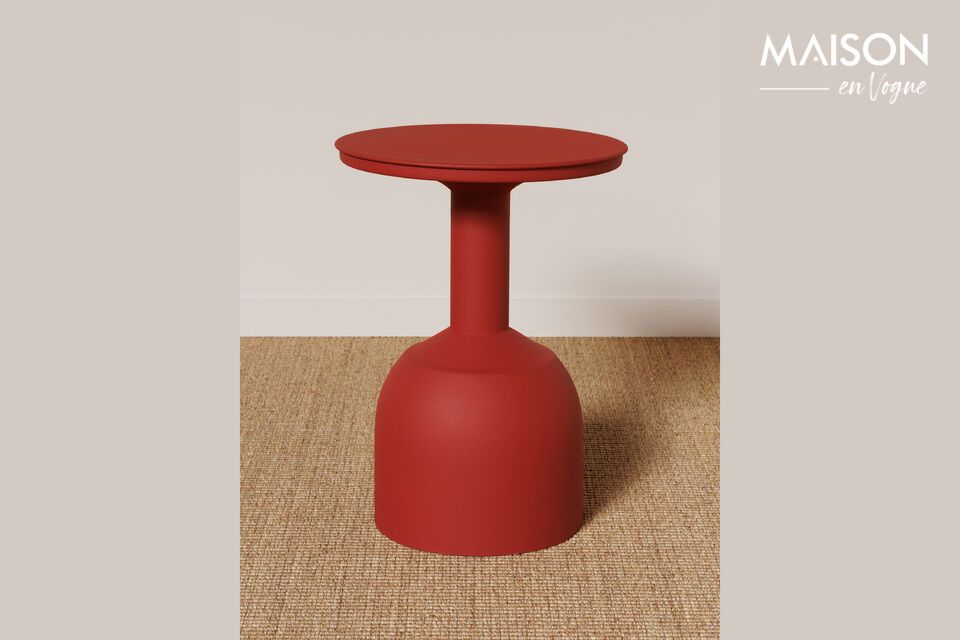 Table d'appoint en métal rouge Forms Chehoma