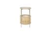 Miniature Table d'appoint en rotin beige Makoto 1