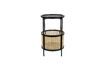 Miniature Table d'appoint en rotin noir Makoto 1