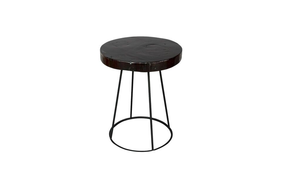 Table d'appoint en teck noir Karton DutchBone