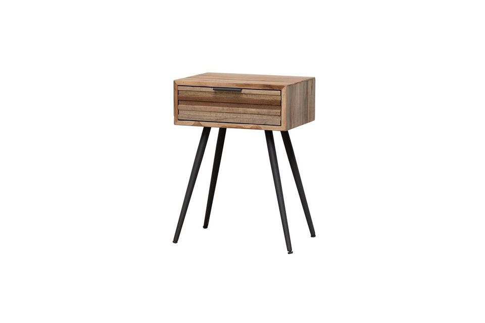 Table de chevet 1 tiroir en teck marron Pocket Chehoma