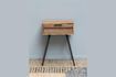 Miniature Table de chevet 1 tiroir en teck marron Pocket 4