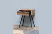 Miniature Table de chevet 1 tiroir en teck marron Pocket 5