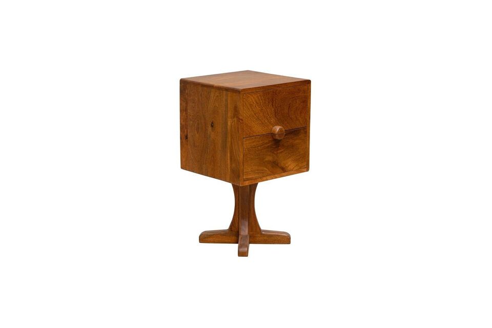 Table de chevet en bois foncé Aubin Chehoma