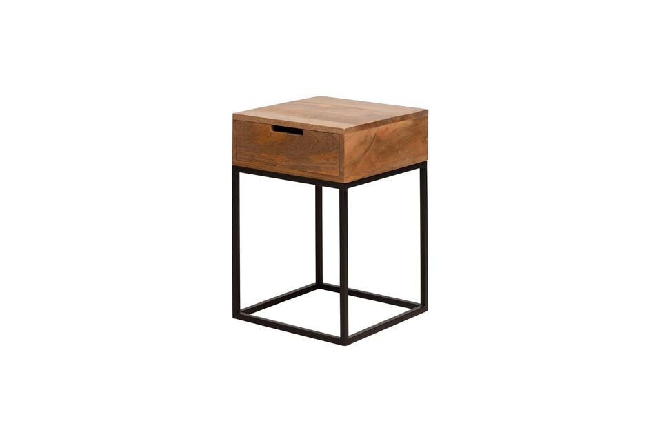 Table de chevet en bois foncé Liam Chehoma