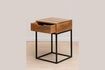 Miniature Table de chevet en bois foncé Liam 4