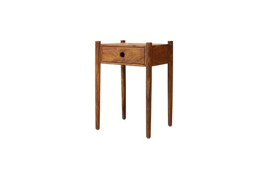 Table de chevet en bois foncé Lior Détouré