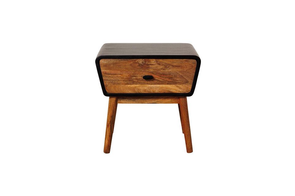 Table de chevet en bois foncé Onor Chehoma