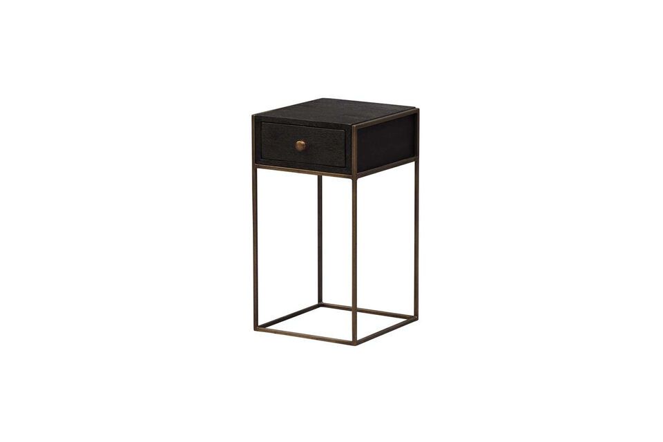 Table de chevet en bois noir Noir Chehoma