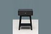 Miniature Table de chevet en bois noir Onyx 1