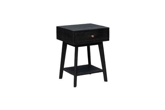 Table de chevet en bois noir Onyx