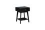 Miniature Table de chevet en bois noir Onyx Détouré