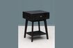 Miniature Table de chevet en bois noir Onyx 2