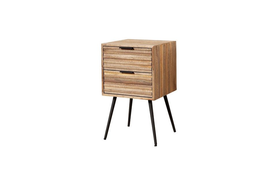 Table de chevet en teck marron Pocket Chehoma