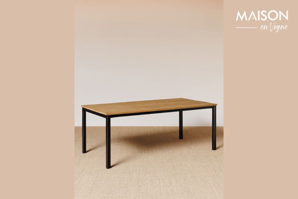 Table de jardin en teck beige Contemporaine Chehoma