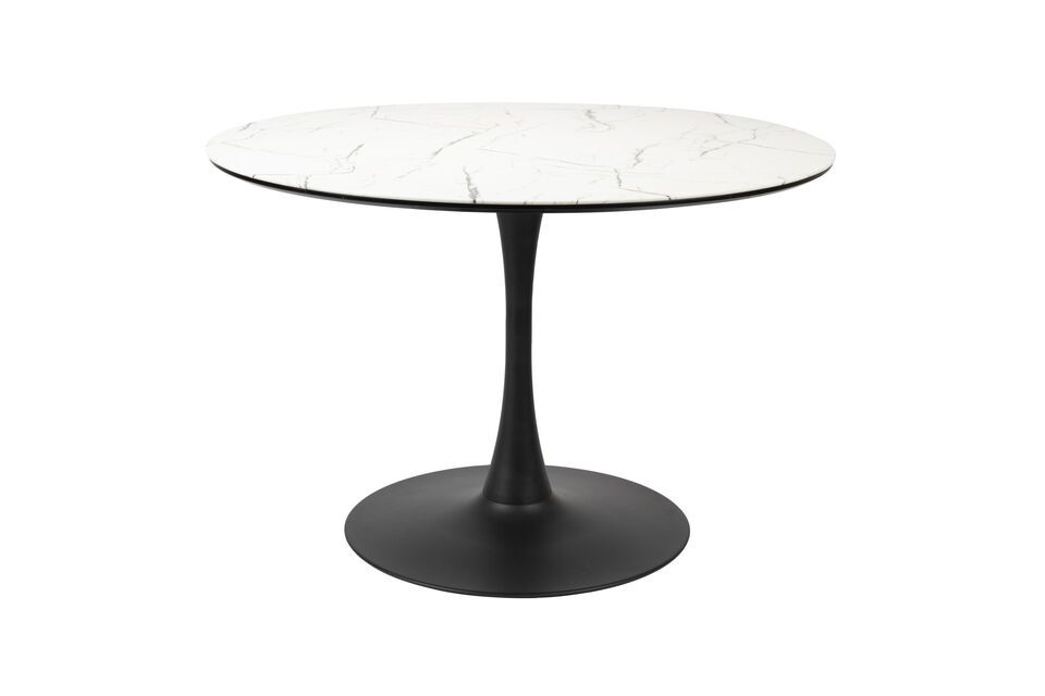 Table de repas effet marbre blanc Maru White Label