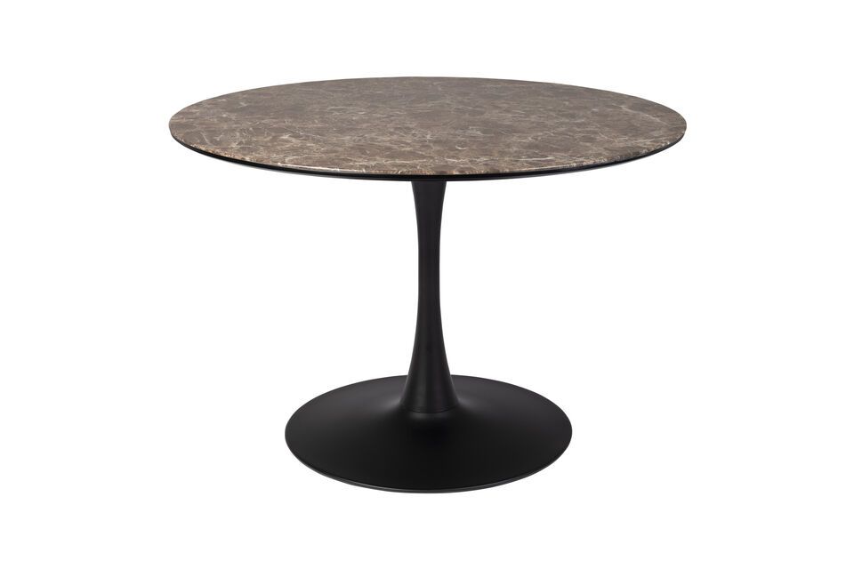 Table de repas effet marbre brun Maru White Label