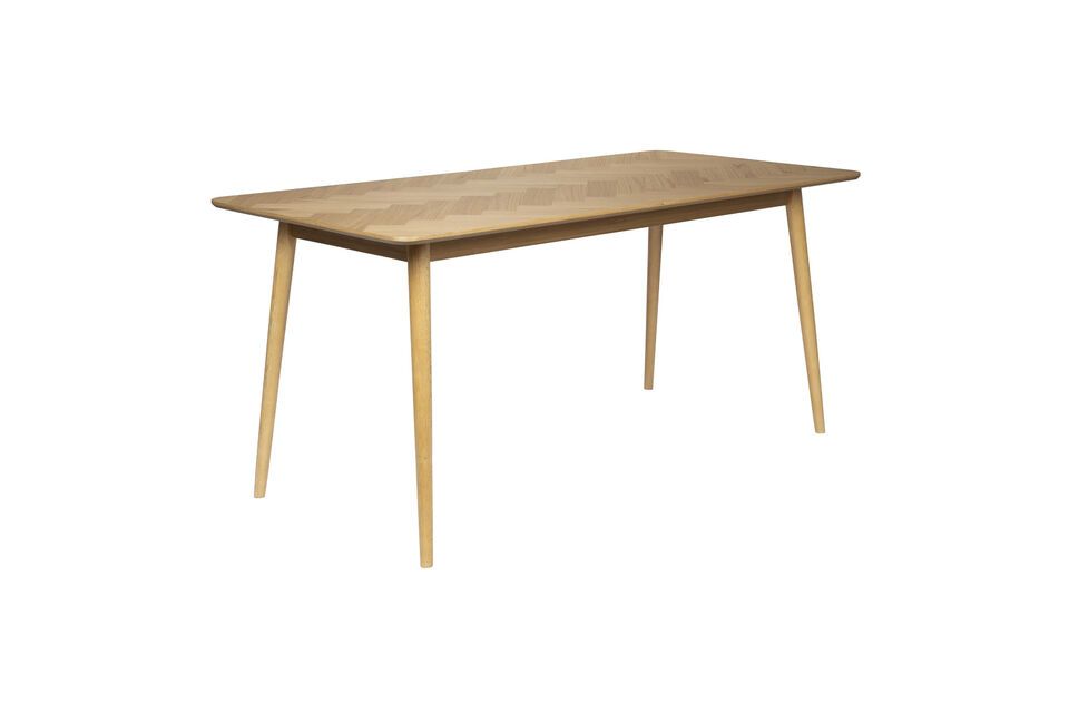 Table de repas en bois beige Fabio 160cm White Label