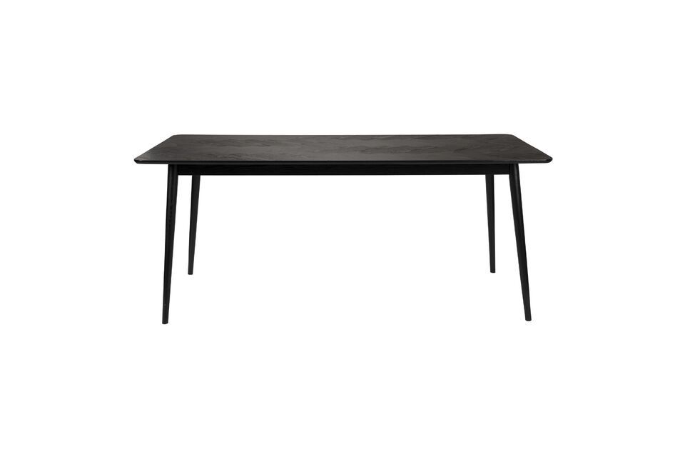 Table de repas en bois noir Fabio 160cm White Label