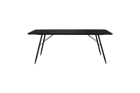 Table de repas en bois noir Roger 180cm Détouré