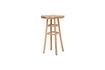 Miniature Table de repas en teck beige Luar 5