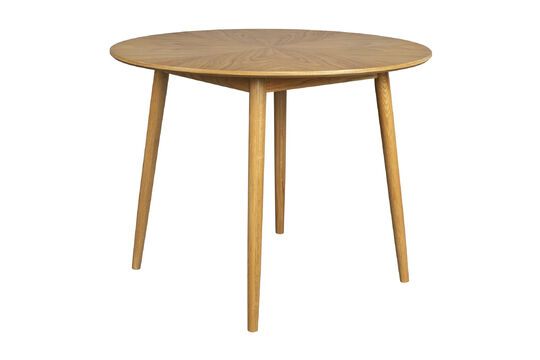 Table de repas ronde en bois beige Fabio 100' Détouré