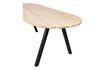 Miniature Table ovale 220x90 en chêne massif beige avec pieds carré Tablo 4