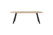 Miniature Table ovale 220x90 en chêne massif beige avec pieds carré Tablo 3