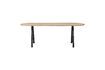 Miniature Table ovale 220x90 en chêne massif beige avec pieds carré Tablo 1