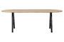 Miniature Table ovale 220x90 en chêne massif beige avec pieds carré Tablo Détouré