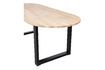 Miniature Table ovale 220x90 en chêne massif beige avec pieds en forme de U Tablo 3