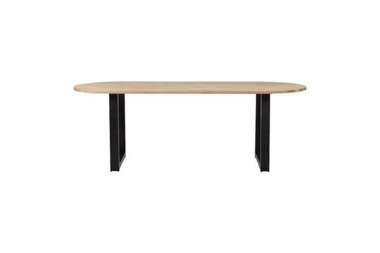 Table ovale 220x90 en chêne massif beige avec pieds en forme de U Tablo Détouré