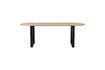 Miniature Table ovale 220x90 en chêne massif beige avec pieds en forme de U Tablo 1