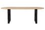 Miniature Table ovale 220x90 en chêne massif beige avec pieds en forme de U Tablo Détouré