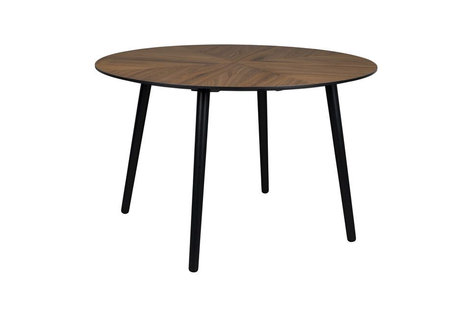 Table ronde de repas en bois brun Clover DutchBone