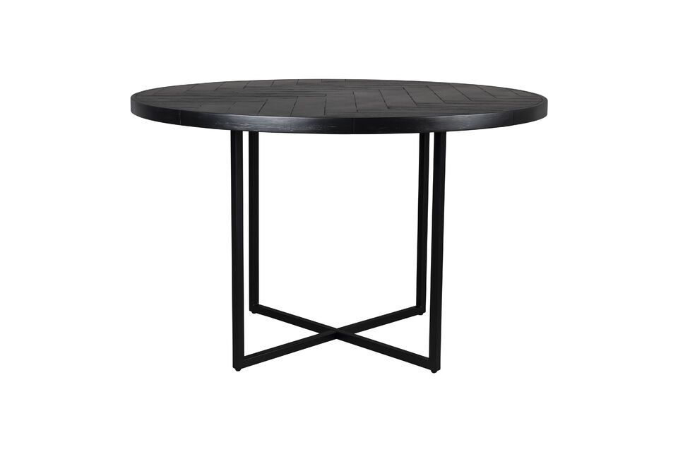 Table ronde de repas en bois noir Class 120' DutchBone