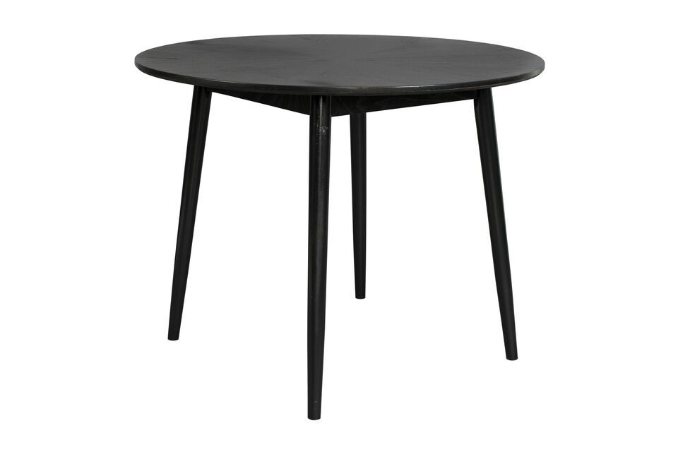 Table ronde de repas en bois noir Fabio 100' White Label